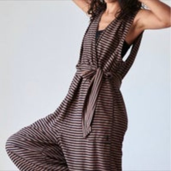 New Free People Find The Chi Striped Onesie Jumpsuit - Picture 4 of 15